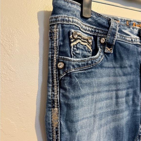 Rock Revival Posey Easy Boot Stretch Jean Y2K Sequins Embroidered Size 28 - Picture 8 of 16